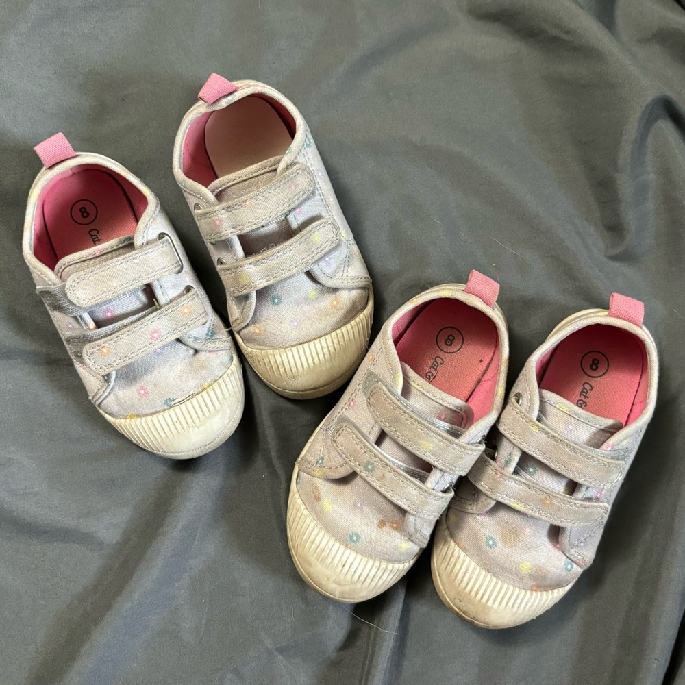Cat & Jack Velcro Flower Print Sneakers